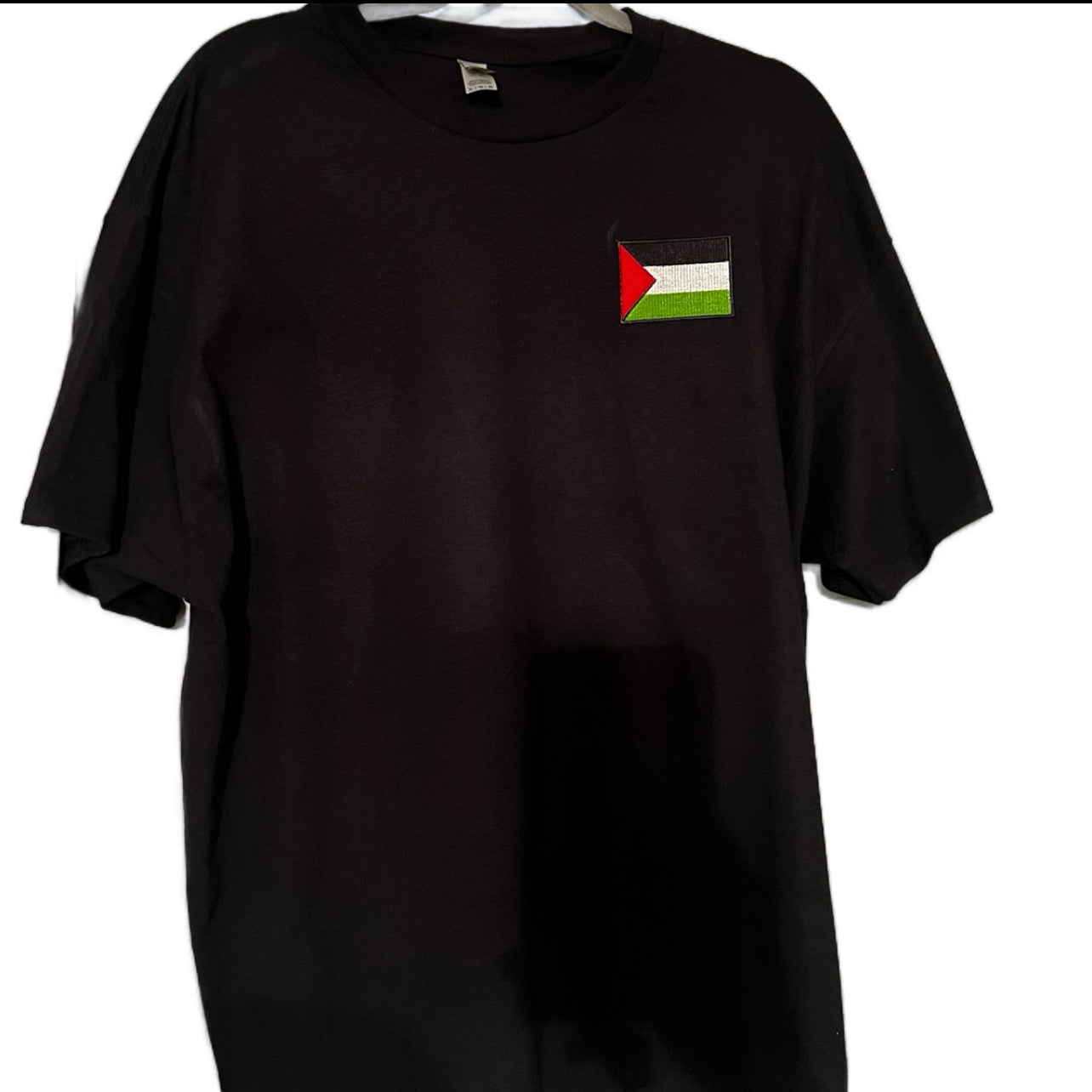 Unity in Thread: Embroidered Palestine Flag Tee