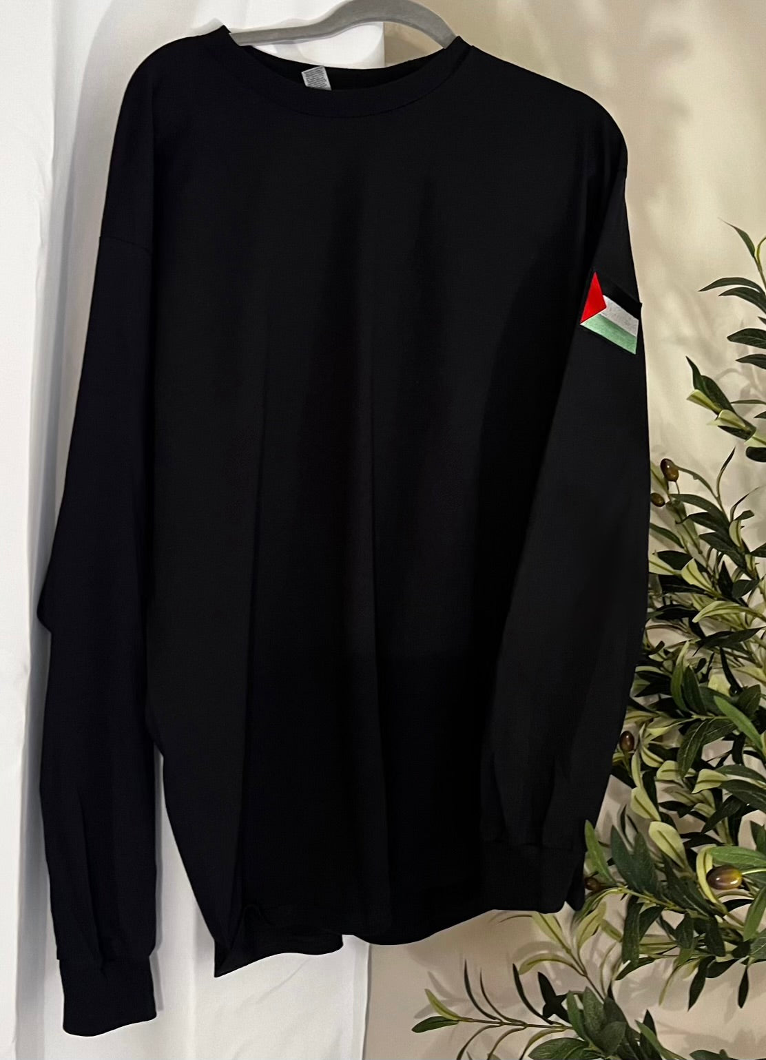 Stitched Identity: Embroidered Shirt With Palestine Flag